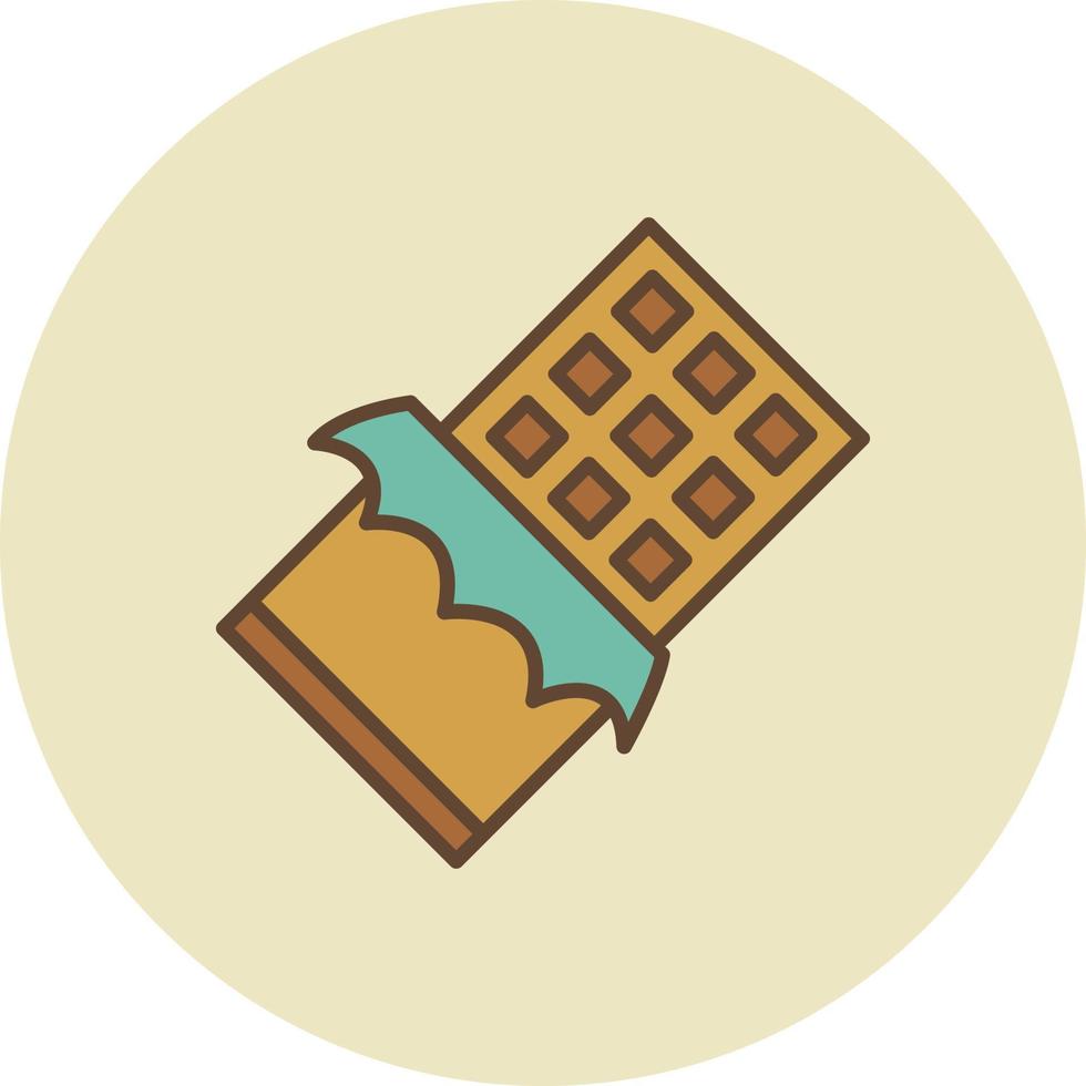 chocoladereep gevuld retro vector