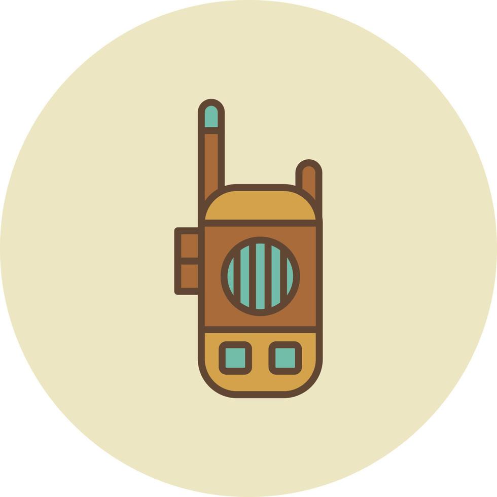 walkie talkie gevuld retro vector