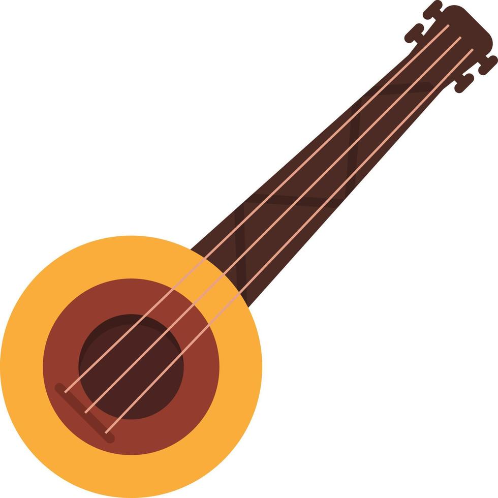 banjo plat pictogram vector