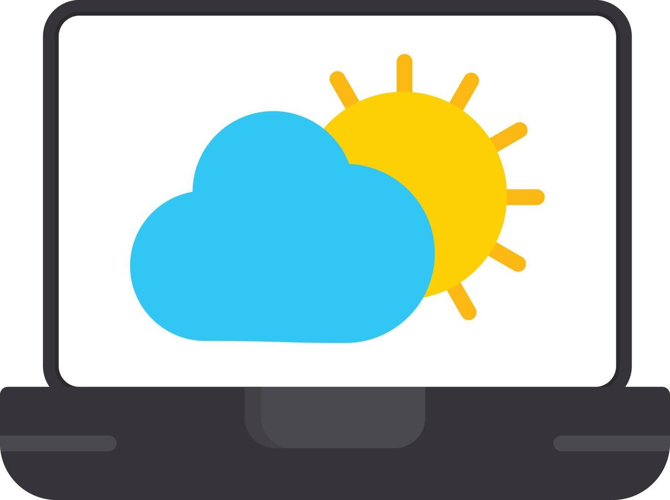 weersvoorspelling plat pictogram vector