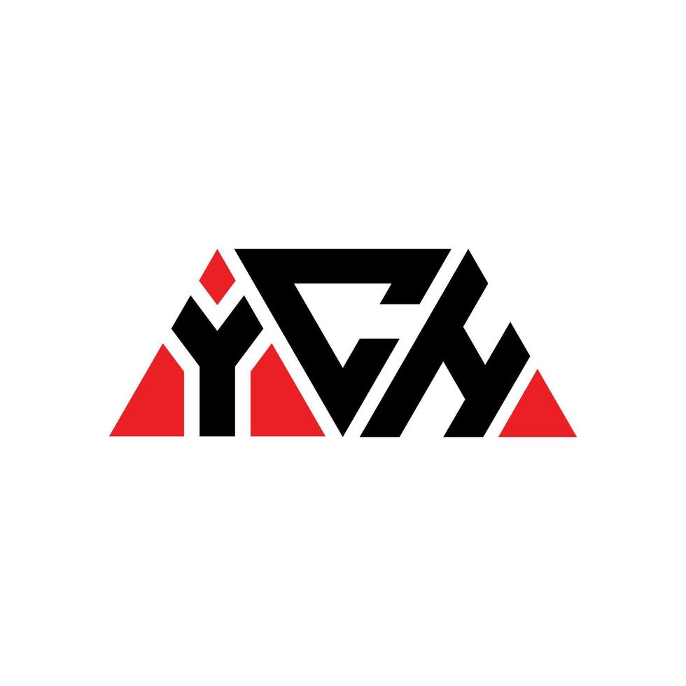 ych driehoek brief logo ontwerp met driehoekige vorm. ych driehoek logo ontwerp monogram. ych driehoek vector logo sjabloon met rode kleur. ych driehoekig logo eenvoudig, elegant en luxueus logo. ych
