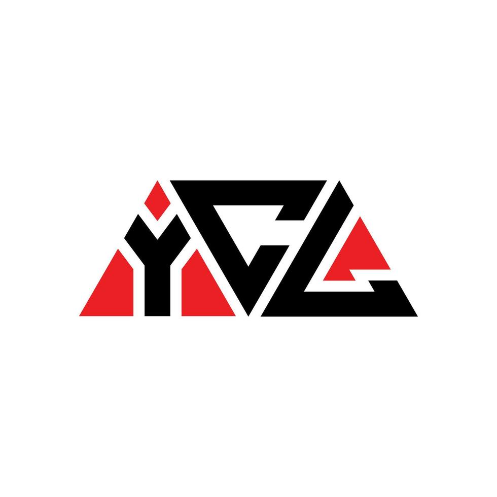 ycl driehoek letter logo ontwerp met driehoekige vorm. ycl driehoek logo ontwerp monogram. ycl driehoek vector logo sjabloon met rode kleur. ycl driehoekig logo eenvoudig, elegant en luxueus logo. ycl