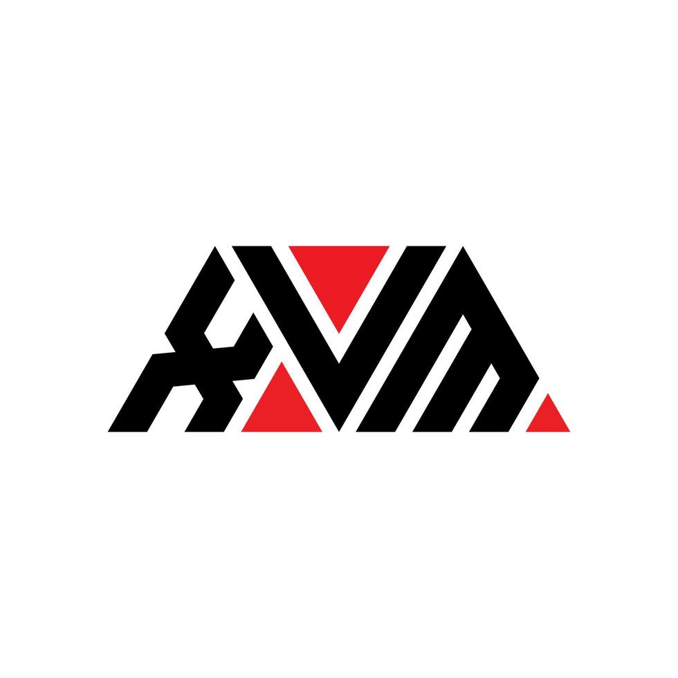 xvm driehoek brief logo ontwerp met driehoekige vorm. xvm driehoek logo ontwerp monogram. xvm driehoek vector logo sjabloon met rode kleur. xvm driehoekig logo eenvoudig, elegant en luxueus logo. xvm