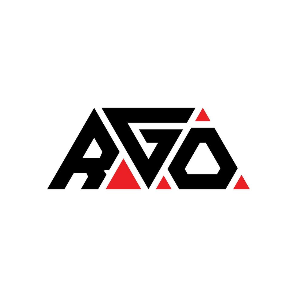rgo driehoek brief logo ontwerp met driehoekige vorm. rgo driehoek logo ontwerp monogram. rgo driehoek vector logo sjabloon met rode kleur. rgo driehoekig logo eenvoudig, elegant en luxueus logo. rgo