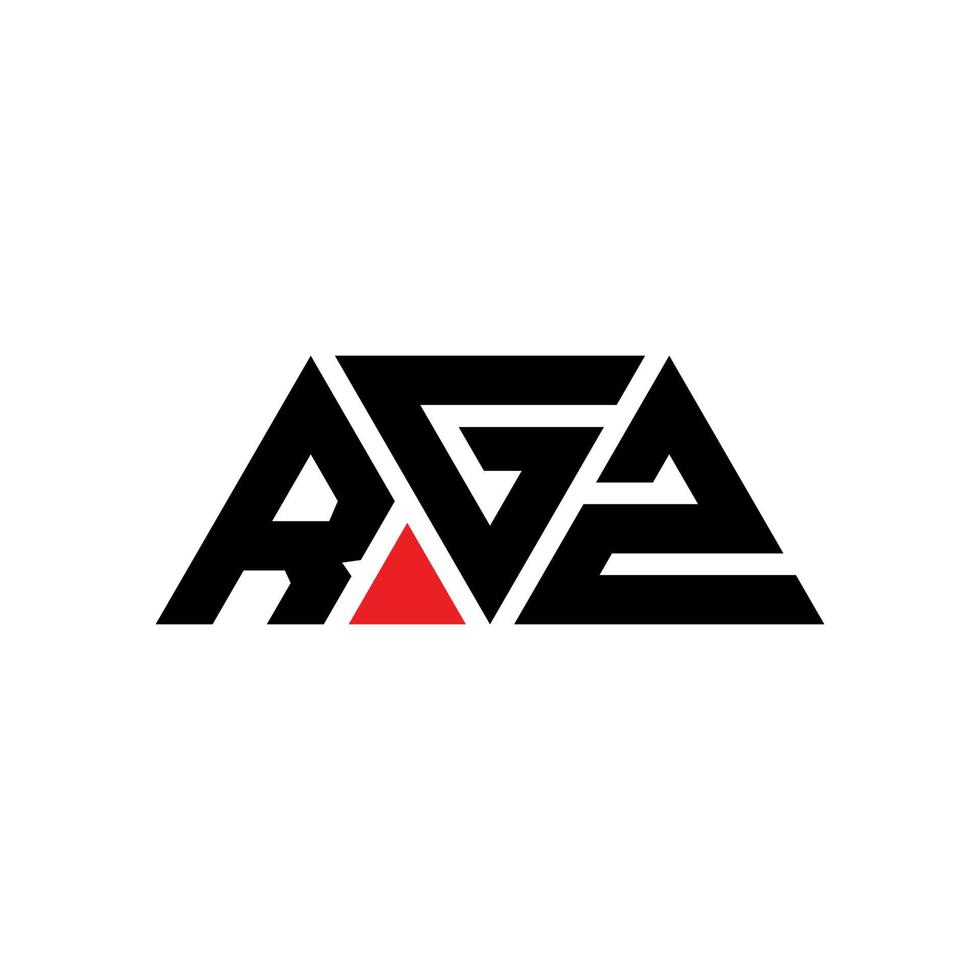rgz driehoek brief logo ontwerp met driehoekige vorm. rgz driehoek logo ontwerp monogram. rgz driehoek vector logo sjabloon met rode kleur. rgz driehoekig logo eenvoudig, elegant en luxueus logo. rgz