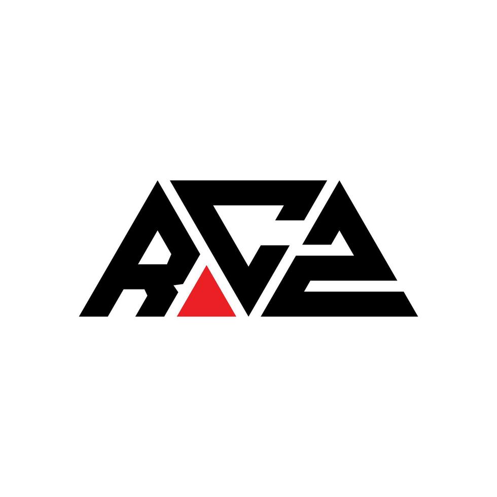rcz driehoek brief logo ontwerp met driehoekige vorm. rcz driehoek logo ontwerp monogram. rcz driehoek vector logo sjabloon met rode kleur. rcz driehoekig logo eenvoudig, elegant en luxueus logo. rcz