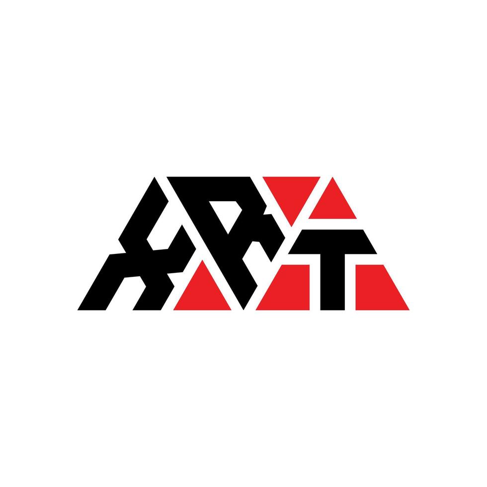 xrt driehoek brief logo ontwerp met driehoekige vorm. xrt driehoek logo ontwerp monogram. xrt driehoek vector logo sjabloon met rode kleur. xrt driehoekig logo eenvoudig, elegant en luxueus logo. xrt
