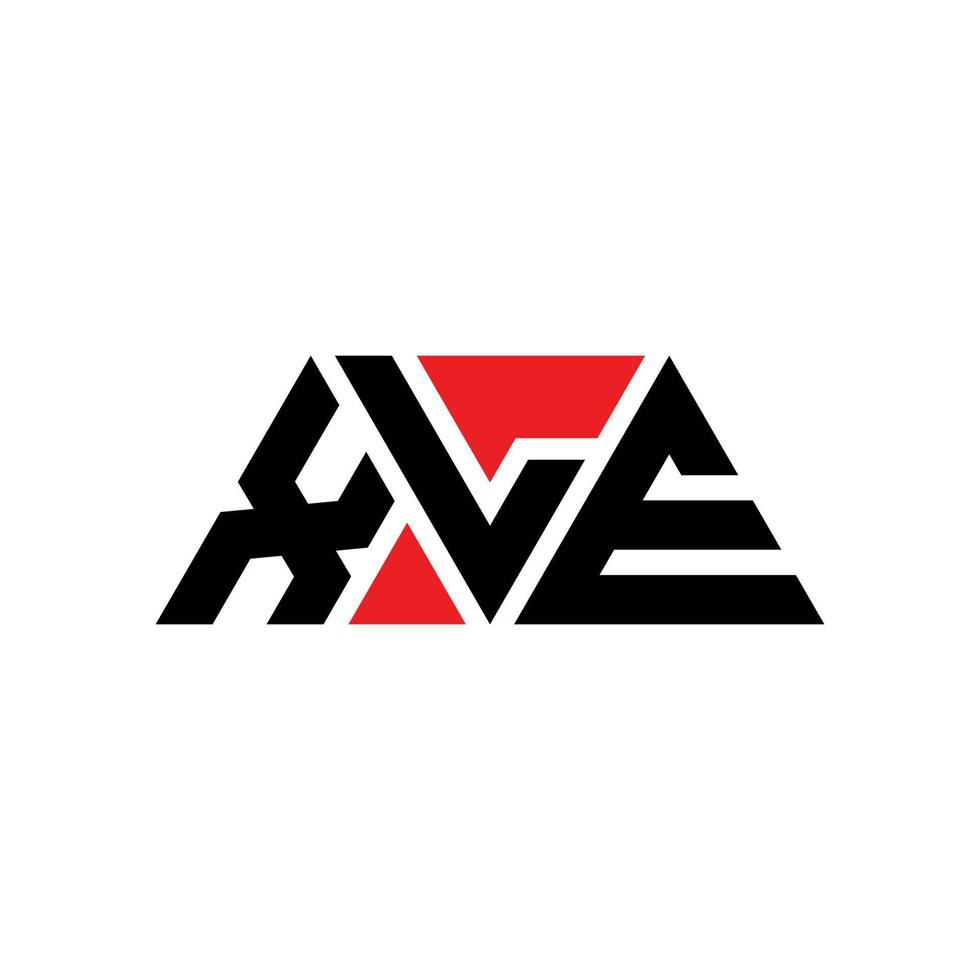 xle driehoek brief logo ontwerp met driehoekige vorm. xle driehoek logo ontwerp monogram. xle driehoek vector logo sjabloon met rode kleur. xle driehoekig logo eenvoudig, elegant en luxueus logo. xle