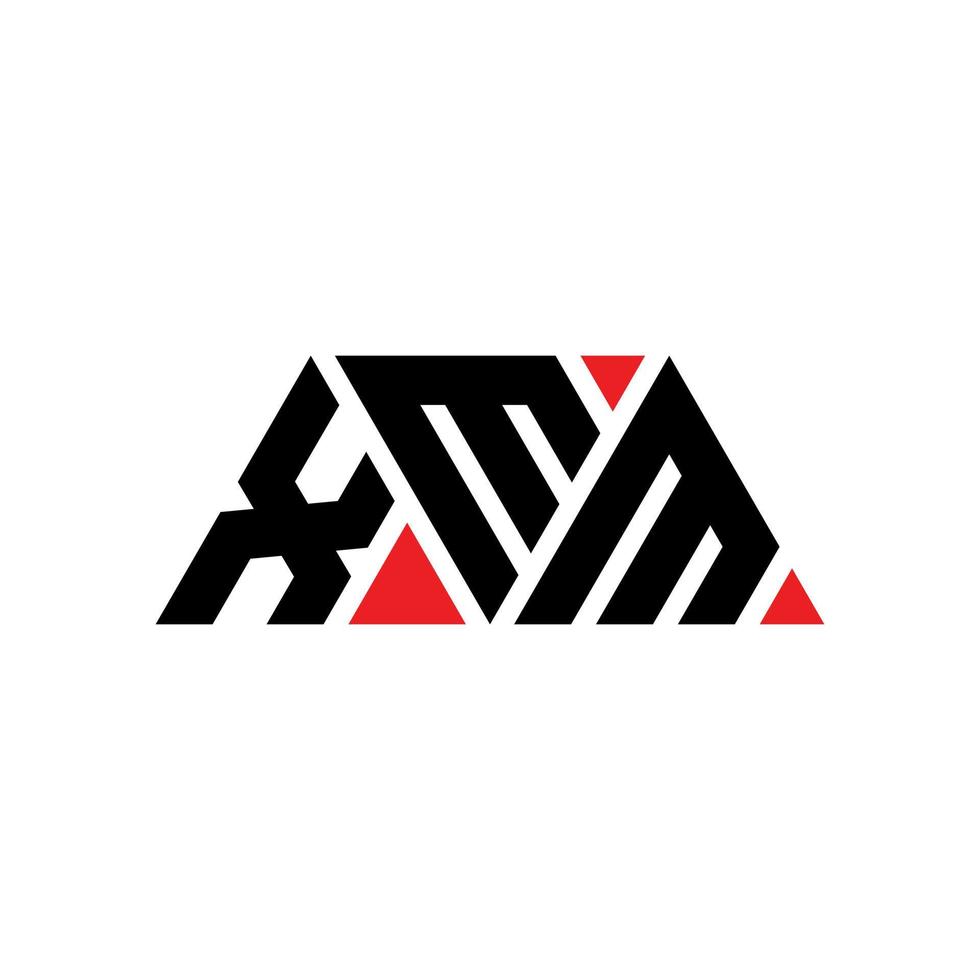 xmm driehoek brief logo ontwerp met driehoekige vorm. xmm driehoek logo ontwerp monogram. xmm driehoek vector logo sjabloon met rode kleur. xmm driehoekig logo eenvoudig, elegant en luxueus logo. xmm