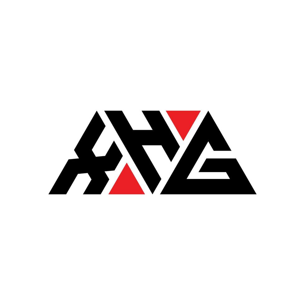 xhg driehoek brief logo ontwerp met driehoekige vorm. xhg driehoek logo ontwerp monogram. xhg driehoek vector logo sjabloon met rode kleur. xhg driehoekig logo eenvoudig, elegant en luxueus logo. xhg