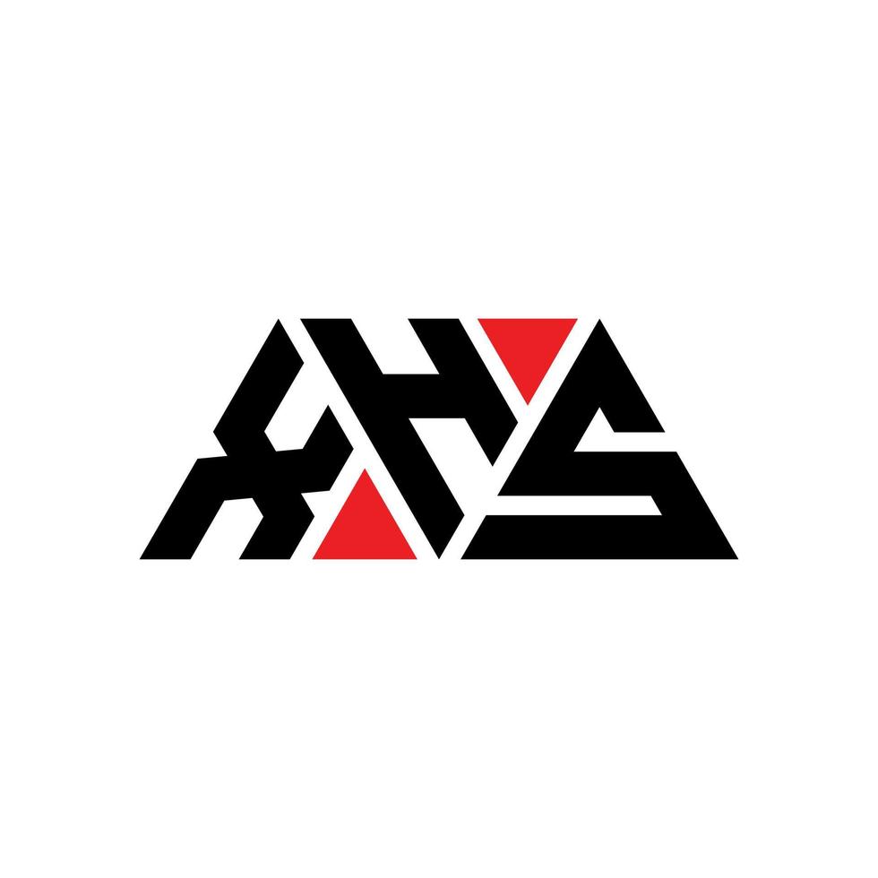 xhs driehoek brief logo ontwerp met driehoekige vorm. xhs driehoek logo ontwerp monogram. xhs driehoek vector logo sjabloon met rode kleur. xhs driehoekig logo eenvoudig, elegant en luxueus logo. xhs
