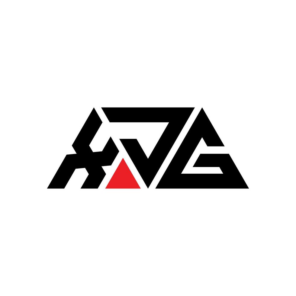 xjg driehoek brief logo ontwerp met driehoekige vorm. xjg driehoek logo ontwerp monogram. xjg driehoek vector logo sjabloon met rode kleur. xjg driehoekig logo eenvoudig, elegant en luxueus logo. xjg