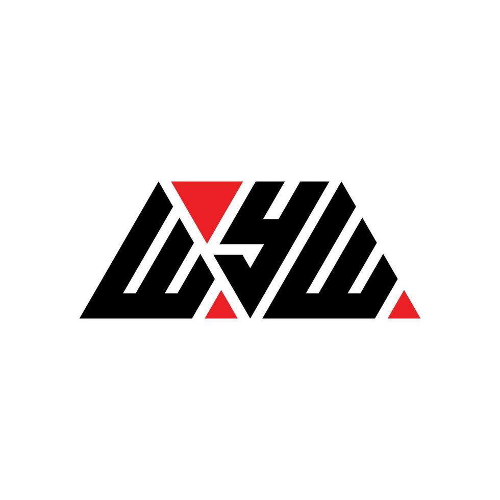wyw driehoek brief logo ontwerp met driehoekige vorm. wyw driehoek logo ontwerp monogram. wyw driehoek vector logo sjabloon met rode kleur. wyw driehoekig logo eenvoudig, elegant en luxueus logo. wyw
