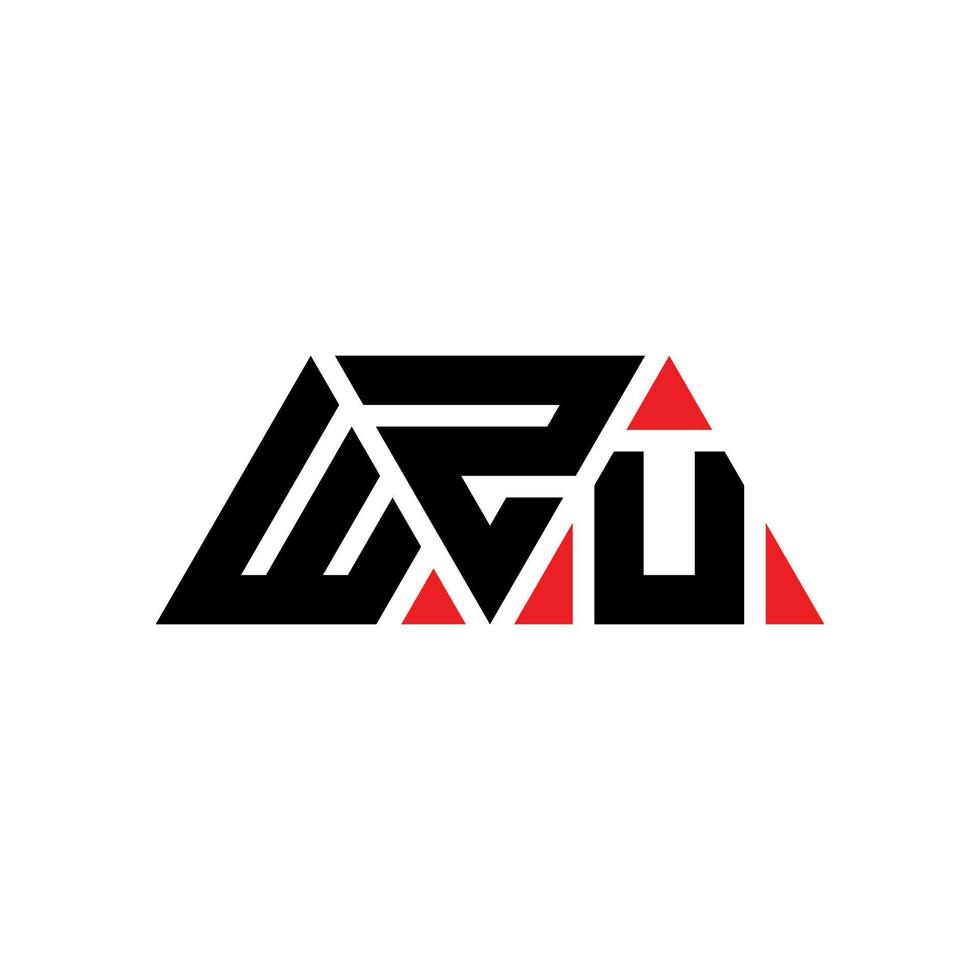 wzu driehoek brief logo ontwerp met driehoekige vorm. wzu driehoek logo ontwerp monogram. wzu driehoek vector logo sjabloon met rode kleur. wzu driehoekig logo eenvoudig, elegant en luxueus logo. wzu