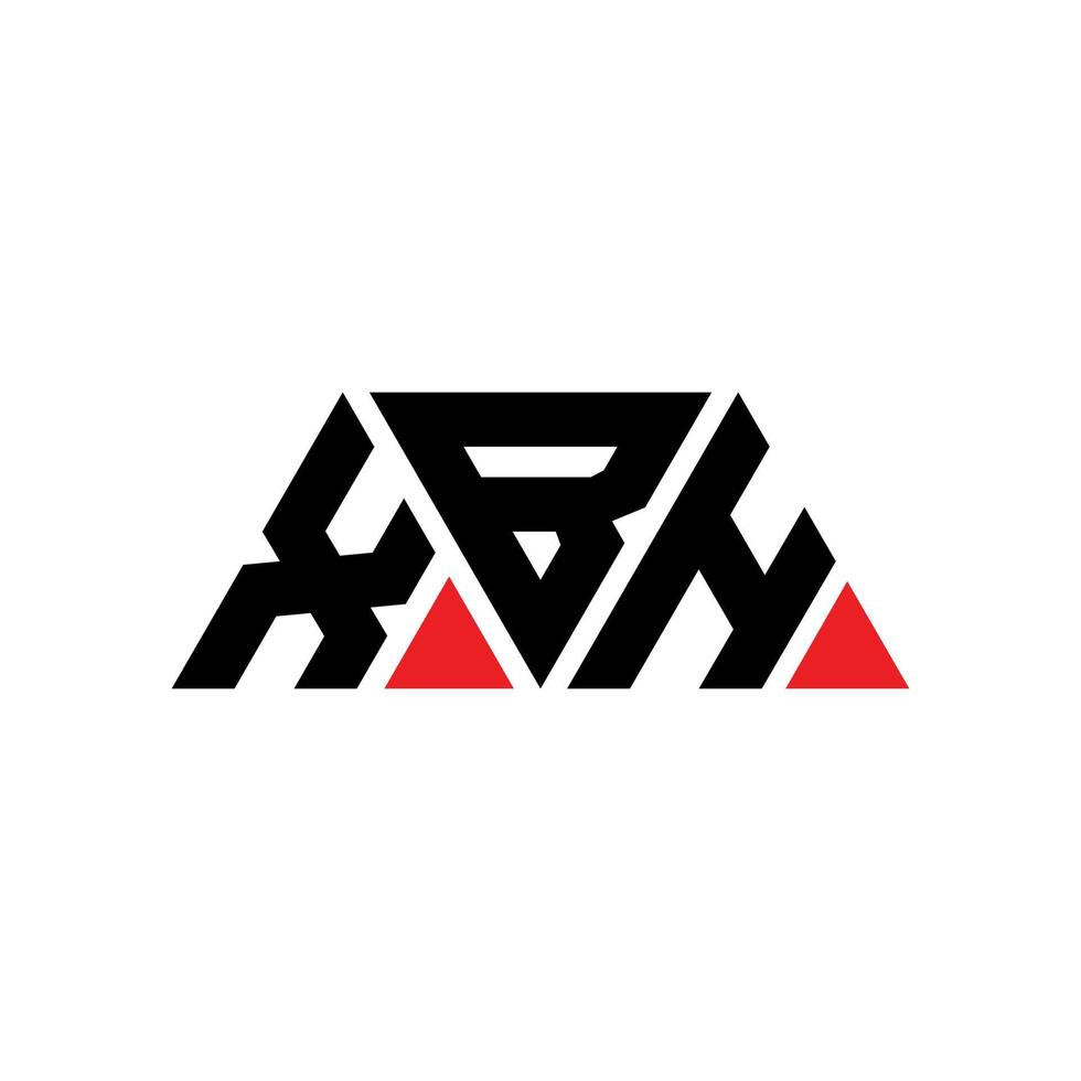 xbh driehoek brief logo ontwerp met driehoekige vorm. xbh driehoek logo ontwerp monogram. xbh driehoek vector logo sjabloon met rode kleur. xbh driehoekig logo eenvoudig, elegant en luxueus logo. xbh