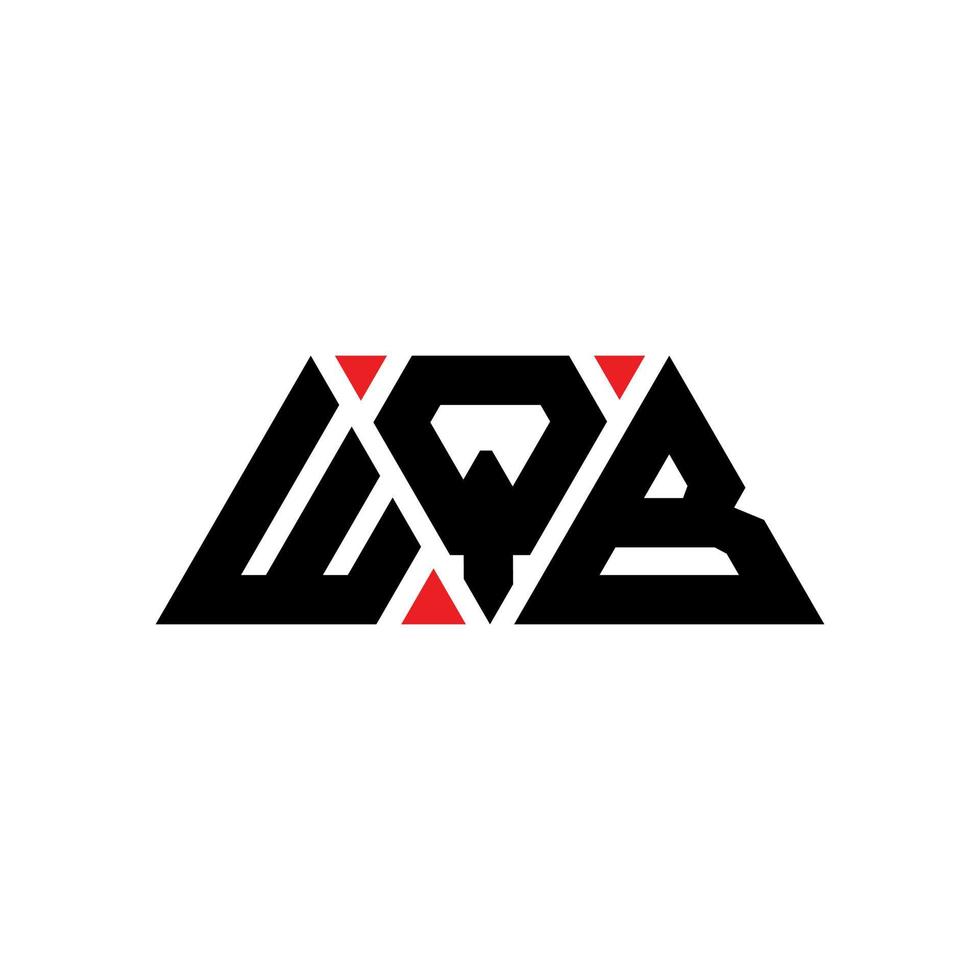 wqb driehoek brief logo ontwerp met driehoekige vorm. wqb driehoek logo ontwerp monogram. wqb driehoek vector logo sjabloon met rode kleur. wqb driehoekig logo eenvoudig, elegant en luxueus logo. wqb
