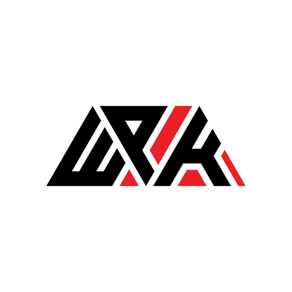 wpk driehoek brief logo ontwerp met driehoekige vorm. wpk driehoek logo ontwerp monogram. wpk driehoek vector logo sjabloon met rode kleur. wpk driehoekig logo eenvoudig, elegant en luxueus logo. wpk