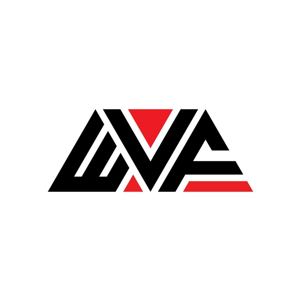 wvf driehoek brief logo ontwerp met driehoekige vorm. wvf driehoek logo ontwerp monogram. wvf driehoek vector logo sjabloon met rode kleur. wvf driehoekig logo eenvoudig, elegant en luxueus logo. wvf