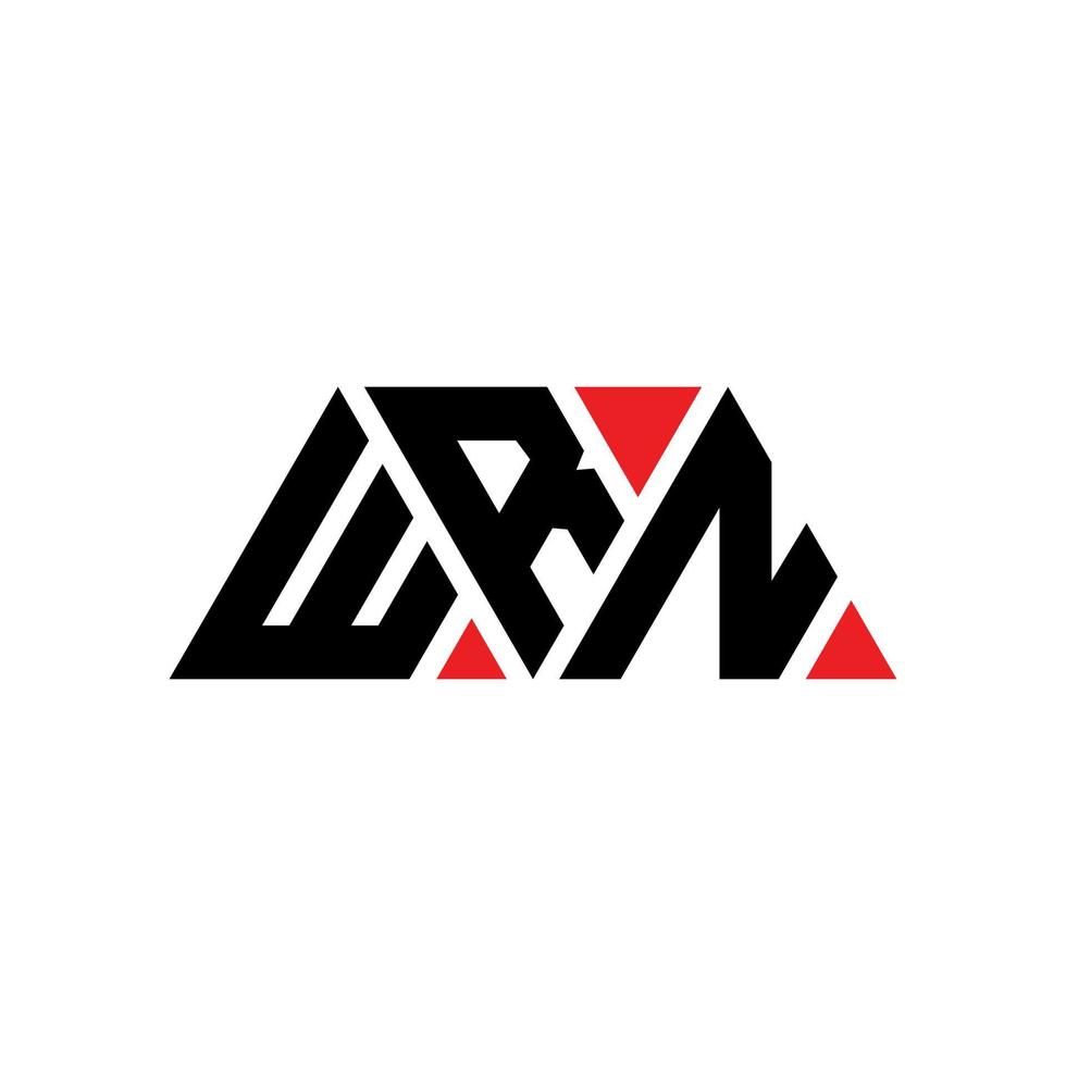 wrn driehoek brief logo ontwerp met driehoekige vorm. wrn driehoek logo ontwerp monogram. wrn driehoek vector logo sjabloon met rode kleur. wrn driehoekig logo eenvoudig, elegant en luxueus logo. wrn