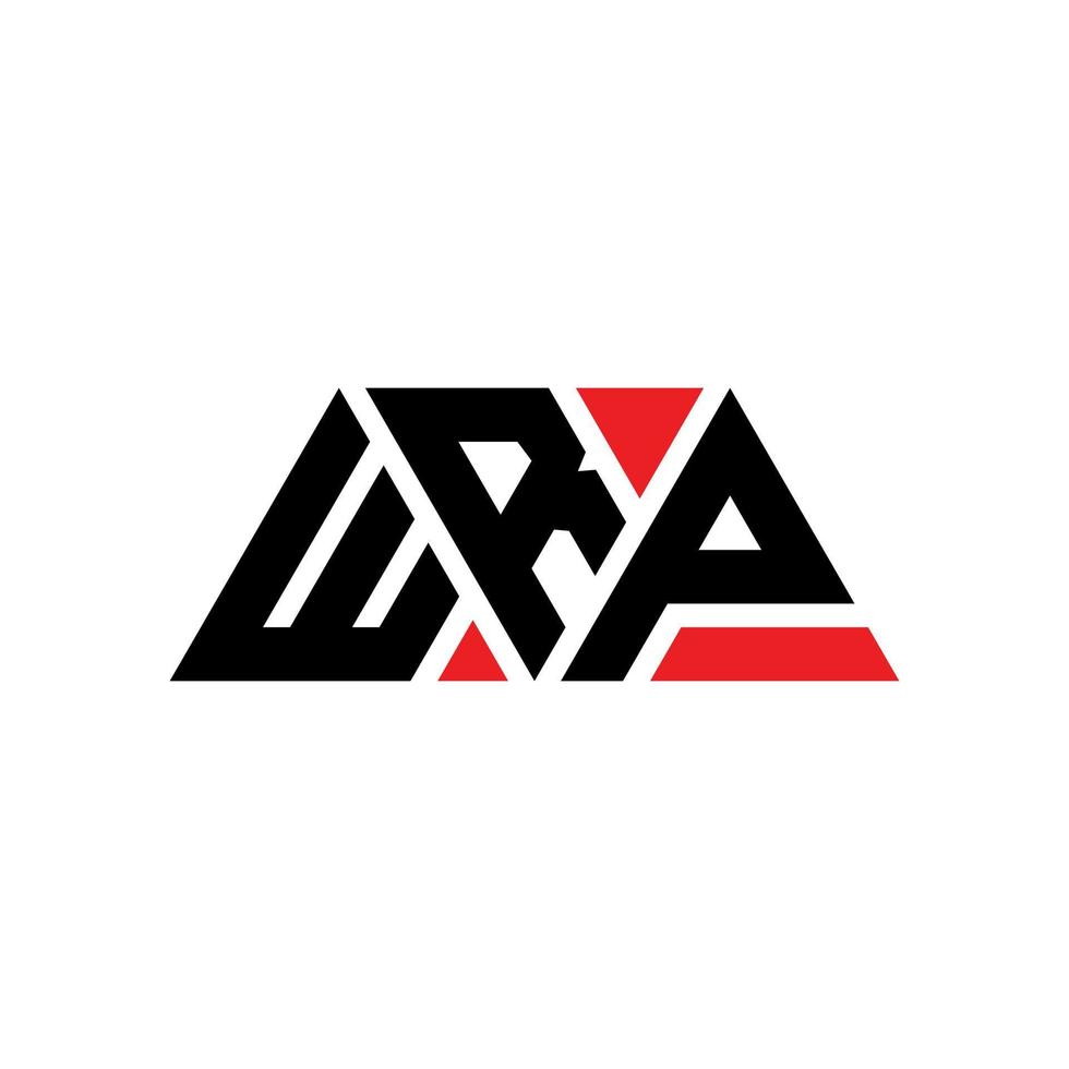 wrp driehoek brief logo ontwerp met driehoekige vorm. wrp driehoek logo ontwerp monogram. wrp driehoek vector logo sjabloon met rode kleur. wrp driehoekig logo eenvoudig, elegant en luxueus logo. wrp