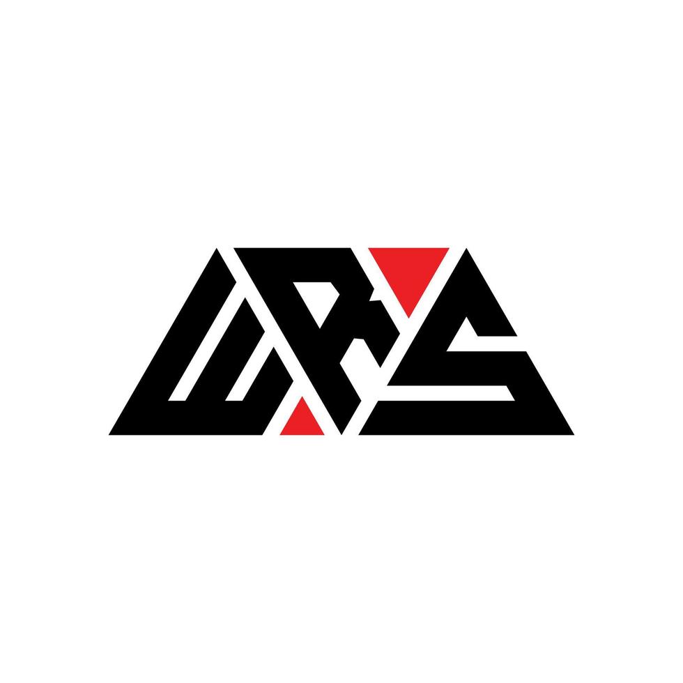 wrs driehoek brief logo ontwerp met driehoekige vorm. wrs driehoek logo ontwerp monogram. wrs driehoek vector logo sjabloon met rode kleur. wrs driehoekig logo eenvoudig, elegant en luxueus logo. wrs