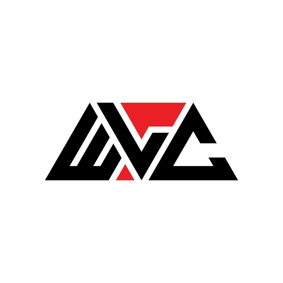 wlc driehoek brief logo ontwerp met driehoekige vorm. wlc driehoek logo ontwerp monogram. wlc driehoek vector logo sjabloon met rode kleur. wlc driehoekig logo eenvoudig, elegant en luxueus logo. wlc