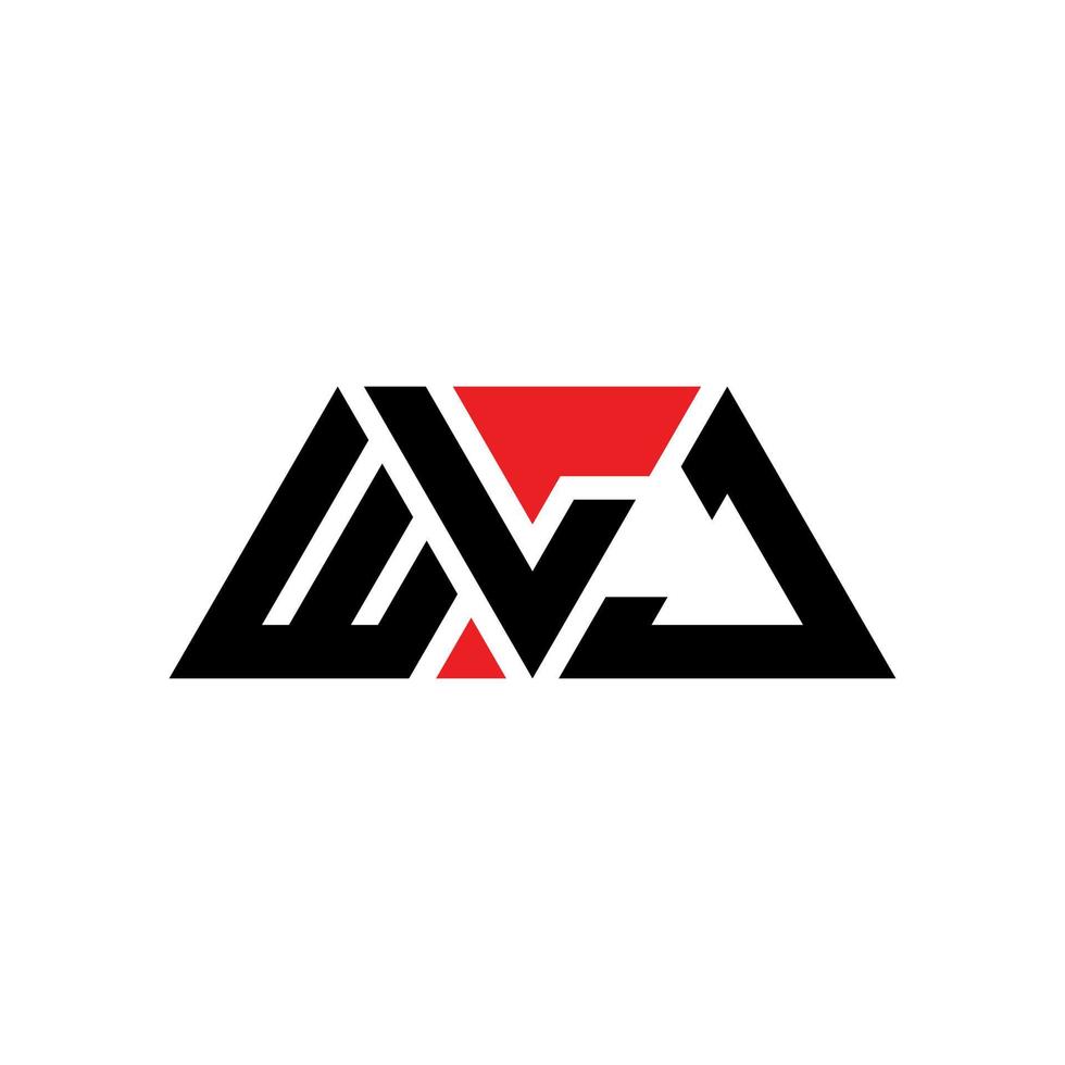 wlj driehoek brief logo ontwerp met driehoekige vorm. wlj driehoek logo ontwerp monogram. wlj driehoek vector logo sjabloon met rode kleur. wlj driehoekig logo eenvoudig, elegant en luxueus logo. wlj