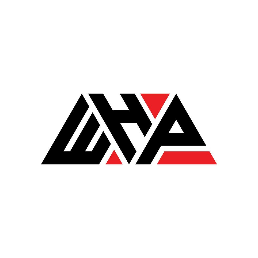 whp driehoek brief logo ontwerp met driehoekige vorm. whp driehoek logo ontwerp monogram. whp driehoek vector logo sjabloon met rode kleur. whp driehoekig logo eenvoudig, elegant en luxueus logo. whp