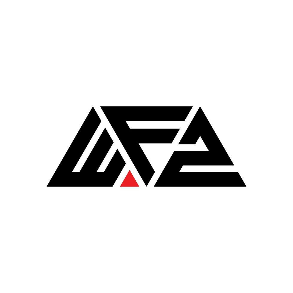 wfz driehoek brief logo ontwerp met driehoekige vorm. wfz driehoek logo ontwerp monogram. wfz driehoek vector logo sjabloon met rode kleur. wfz driehoekig logo eenvoudig, elegant en luxueus logo. wfz