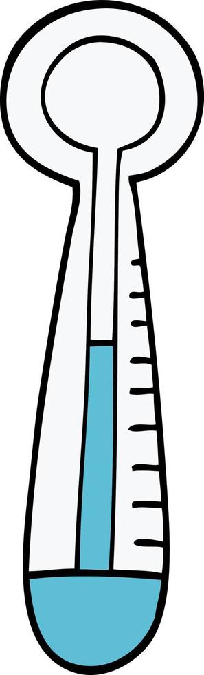 cartoon doodle medische thermometer vector