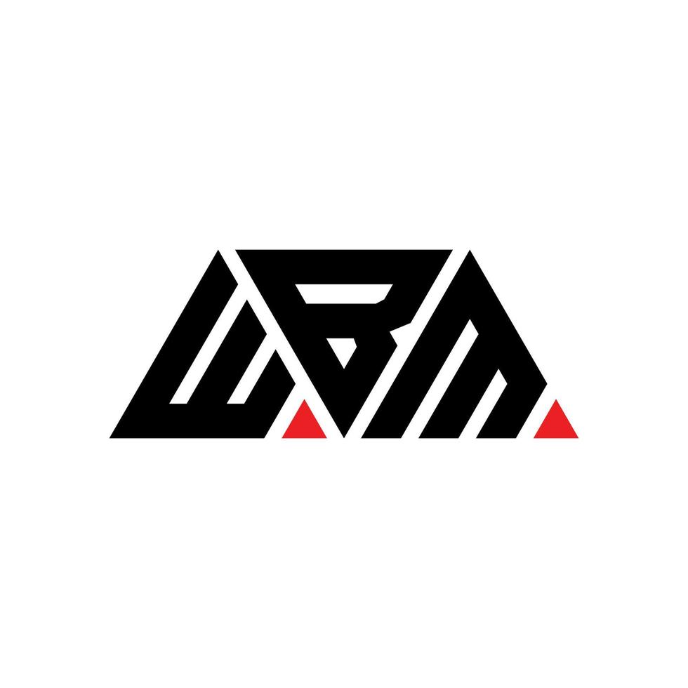 wbm driehoek brief logo ontwerp met driehoekige vorm. wbm driehoek logo ontwerp monogram. wbm driehoek vector logo sjabloon met rode kleur. wbm driehoekig logo eenvoudig, elegant en luxueus logo. wbm