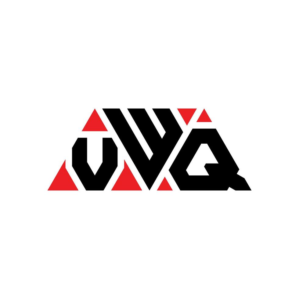 vwq driehoek brief logo ontwerp met driehoekige vorm. vwq driehoek logo ontwerp monogram. vwq driehoek vector logo sjabloon met rode kleur. vwq driehoekig logo eenvoudig, elegant en luxueus logo. vwq