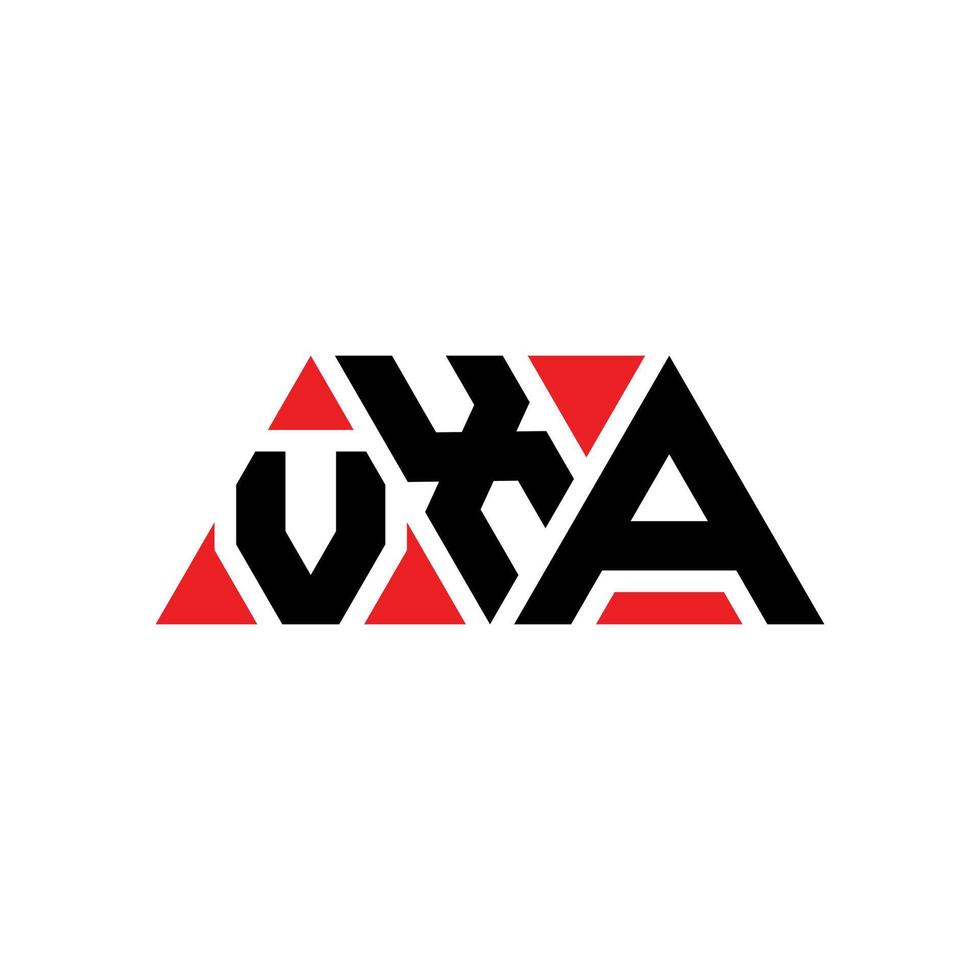 vxa driehoek brief logo ontwerp met driehoekige vorm. vxa driehoek logo ontwerp monogram. vxa driehoek vector logo sjabloon met rode kleur. vxa driehoekig logo eenvoudig, elegant en luxueus logo. vxa