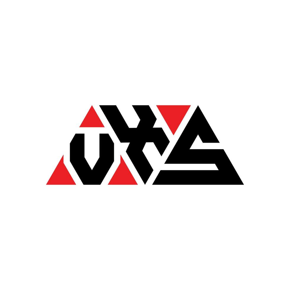 vxs driehoek brief logo ontwerp met driehoekige vorm. vxs driehoek logo ontwerp monogram. vxs driehoek vector logo sjabloon met rode kleur. vxs driehoekig logo eenvoudig, elegant en luxueus logo. vxs