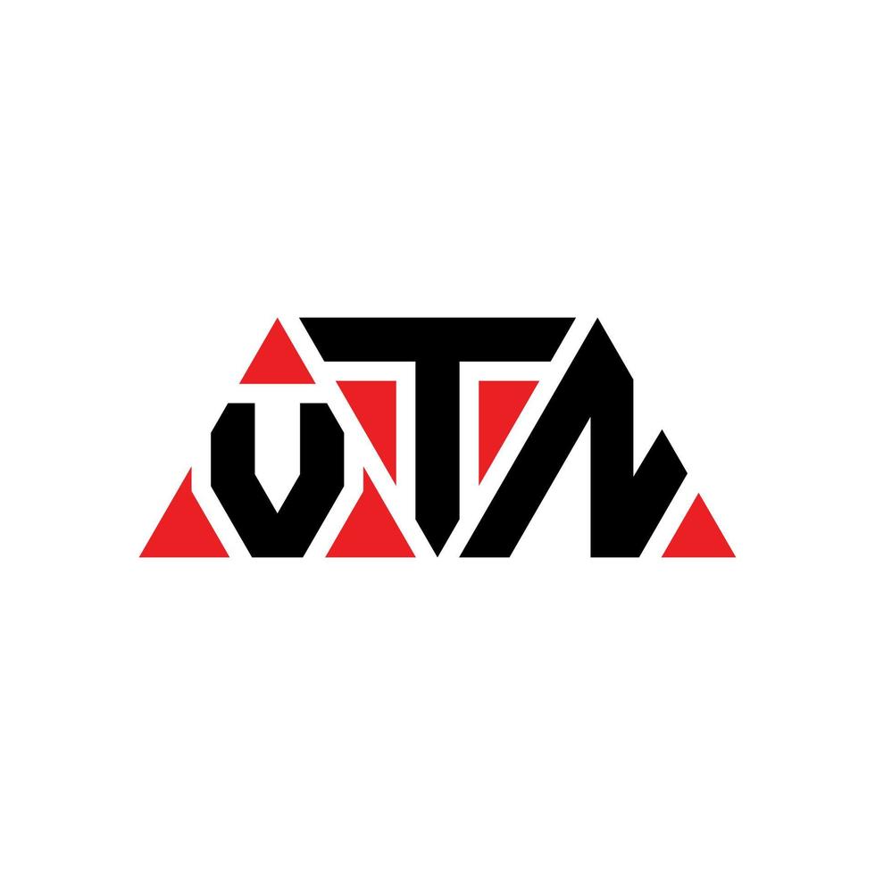 vtn driehoek brief logo ontwerp met driehoekige vorm. vtn driehoek logo ontwerp monogram. vtn driehoek vector logo sjabloon met rode kleur. vtn driehoekig logo eenvoudig, elegant en luxueus logo. vtn