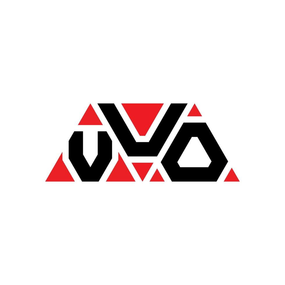 vuo driehoek brief logo ontwerp met driehoekige vorm. vuo driehoek logo ontwerp monogram. vuo driehoek vector logo sjabloon met rode kleur. vuo driehoekig logo eenvoudig, elegant en luxueus logo. vuo