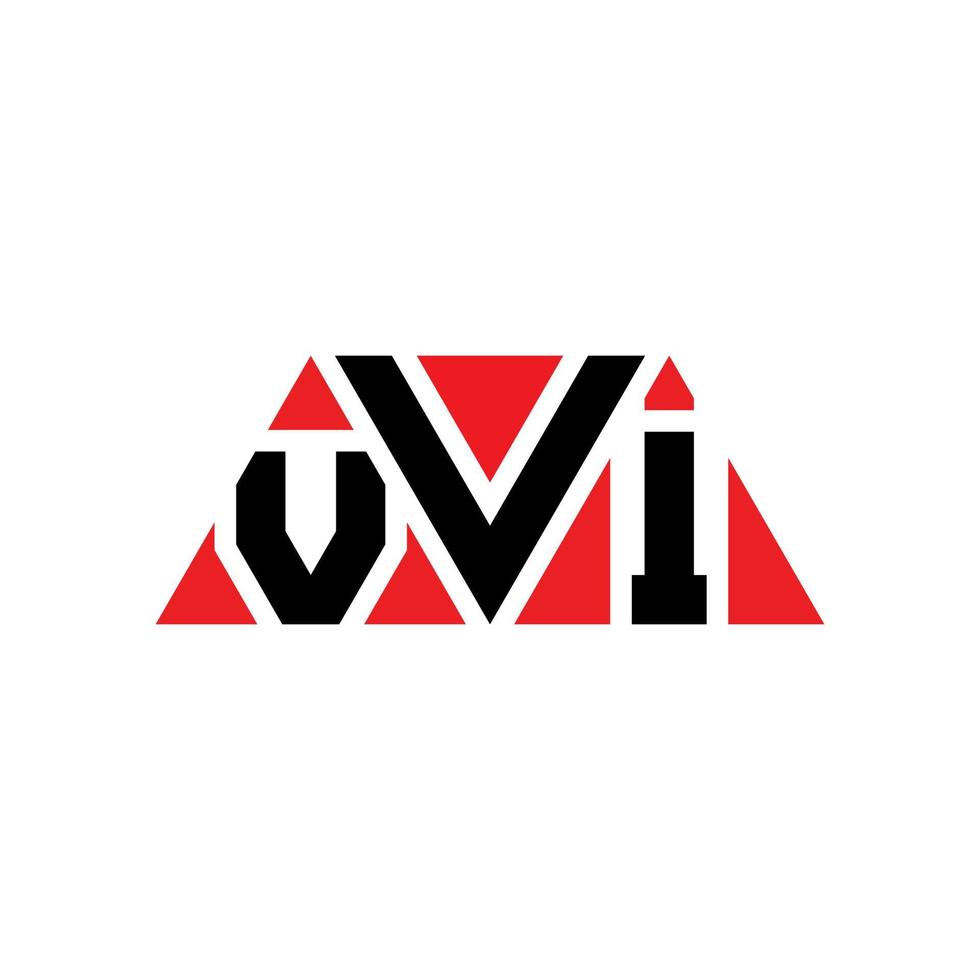 vvi driehoek brief logo ontwerp met driehoekige vorm. vvi driehoek logo ontwerp monogram. vvi driehoek vector logo sjabloon met rode kleur. vvi driehoekig logo eenvoudig, elegant en luxueus logo. vvi