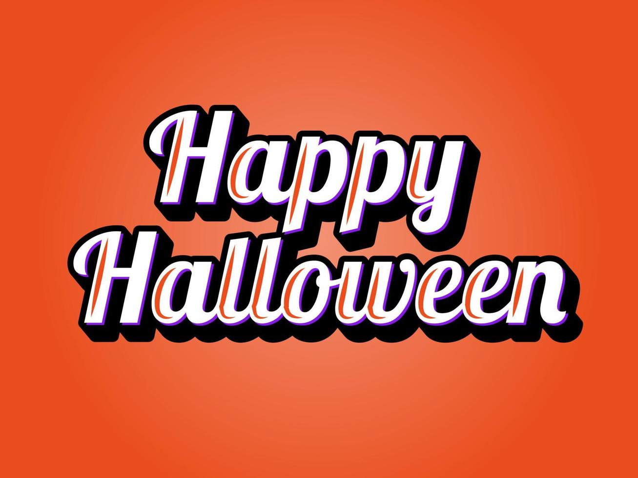 happy halloween tekst vector