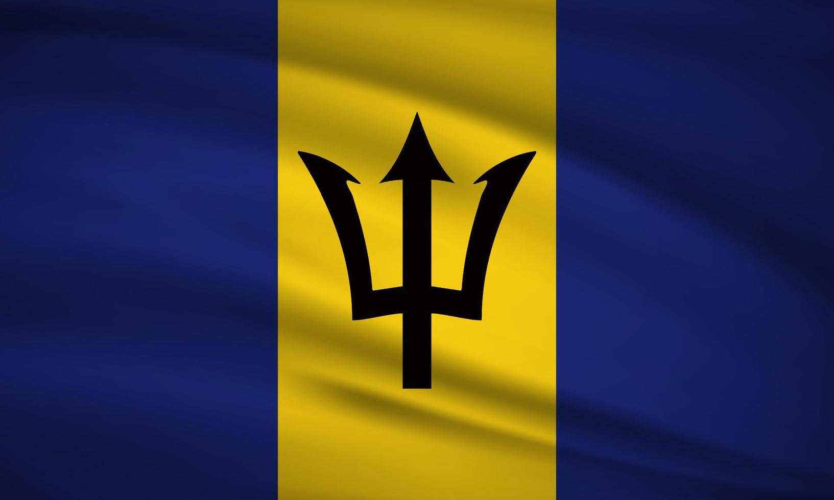 elegante realistische barbados vlag achtergrond. ontwerp van de onafhankelijkheidsdag van barbados vector