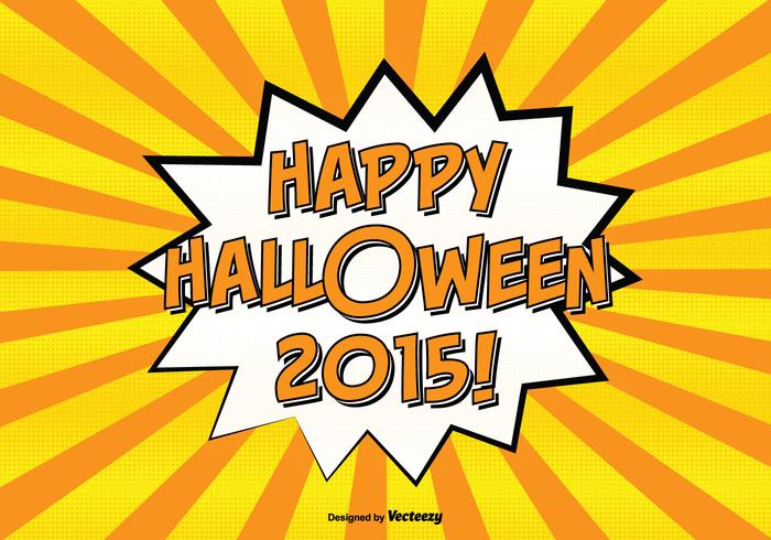 Stripstijl Happy Halloween Illustratie vector