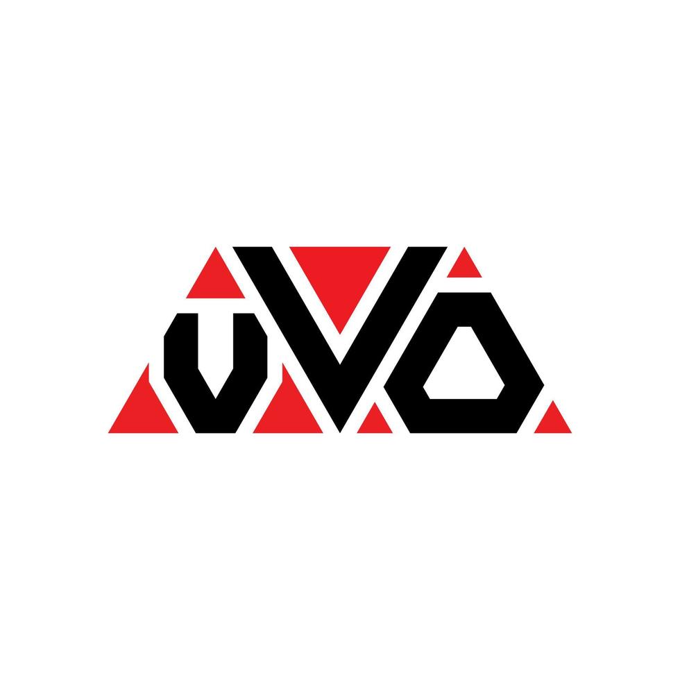 vvo driehoek brief logo ontwerp met driehoekige vorm. vvo driehoek logo ontwerp monogram. vvo driehoek vector logo sjabloon met rode kleur. vvo driehoekig logo eenvoudig, elegant en luxueus logo. vvo