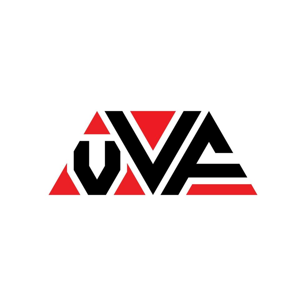 vvf driehoek brief logo ontwerp met driehoekige vorm. vvf driehoek logo ontwerp monogram. vvf driehoek vector logo sjabloon met rode kleur. vvf driehoekig logo eenvoudig, elegant en luxueus logo. vvf