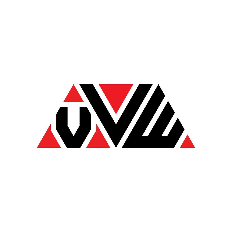 vvw driehoek brief logo ontwerp met driehoekige vorm. vvw driehoek logo ontwerp monogram. vvw driehoek vector logo sjabloon met rode kleur. vvw driehoekig logo eenvoudig, elegant en luxueus logo. vvw