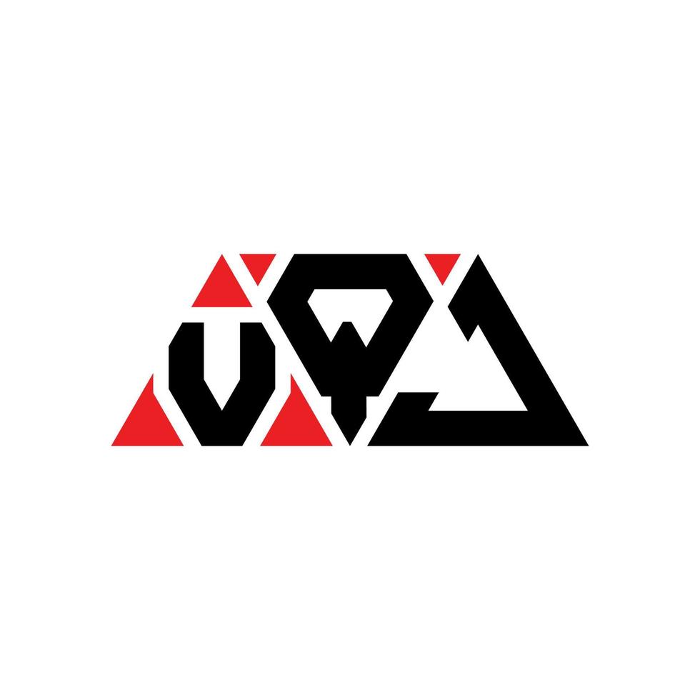 vqj driehoek brief logo ontwerp met driehoekige vorm. vqj driehoek logo ontwerp monogram. vqj driehoek vector logo sjabloon met rode kleur. vqj driehoekig logo eenvoudig, elegant en luxueus logo. vqj