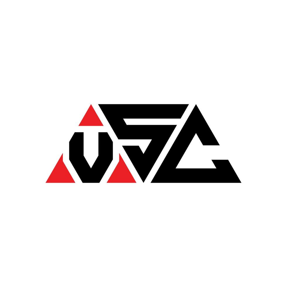 VSC driehoek brief logo ontwerp met driehoekige vorm. vsc driehoek logo ontwerp monogram. vsc driehoek vector logo sjabloon met rode kleur. vsc driehoekig logo eenvoudig, elegant en luxueus logo. vsc