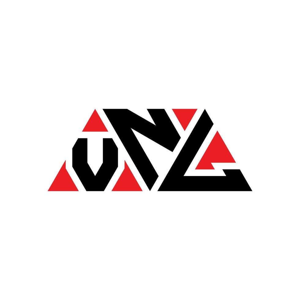 vnl driehoek brief logo ontwerp met driehoekige vorm. vnl driehoek logo ontwerp monogram. vnl driehoek vector logo sjabloon met rode kleur. vnl driehoekig logo eenvoudig, elegant en luxueus logo. vnl