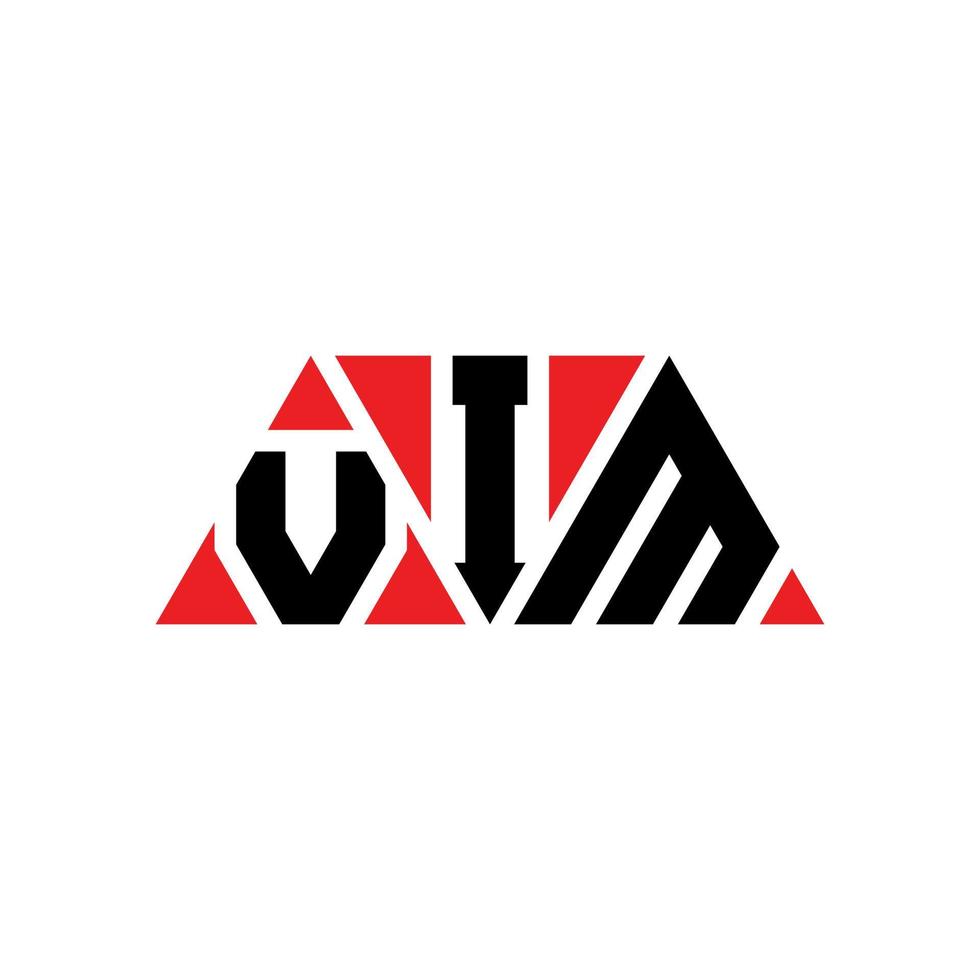 vim driehoek brief logo ontwerp met driehoekige vorm. vim driehoek logo ontwerp monogram. vim driehoek vector logo sjabloon met rode kleur. vim driehoekig logo eenvoudig, elegant en luxueus logo. vim