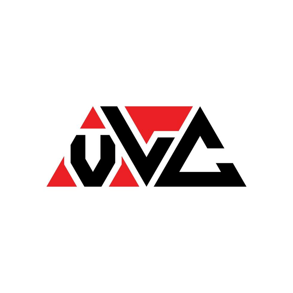 vlc driehoek brief logo ontwerp met driehoekige vorm. vlc driehoek logo ontwerp monogram. vlc driehoek vector logo sjabloon met rode kleur. vlc driehoekig logo eenvoudig, elegant en luxueus logo. vlc