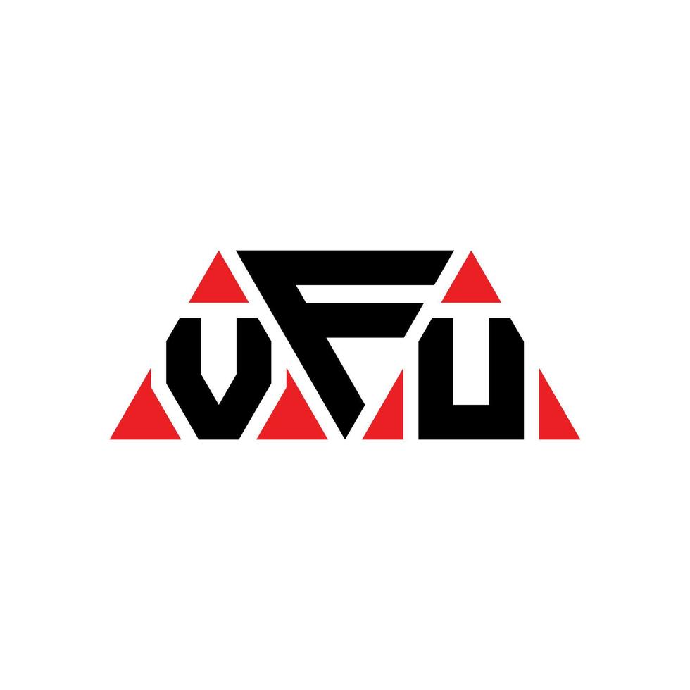 vfu driehoek brief logo ontwerp met driehoekige vorm. vfu driehoek logo ontwerp monogram. vfu driehoek vector logo sjabloon met rode kleur. vfu driehoekig logo eenvoudig, elegant en luxueus logo. vfu