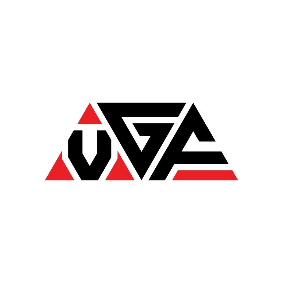 vgf driehoek brief logo ontwerp met driehoekige vorm. vgf driehoek logo ontwerp monogram. vgf driehoek vector logo sjabloon met rode kleur. vgf driehoekig logo eenvoudig, elegant en luxueus logo. vgf